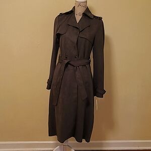 Buttery soft olive trench coat
